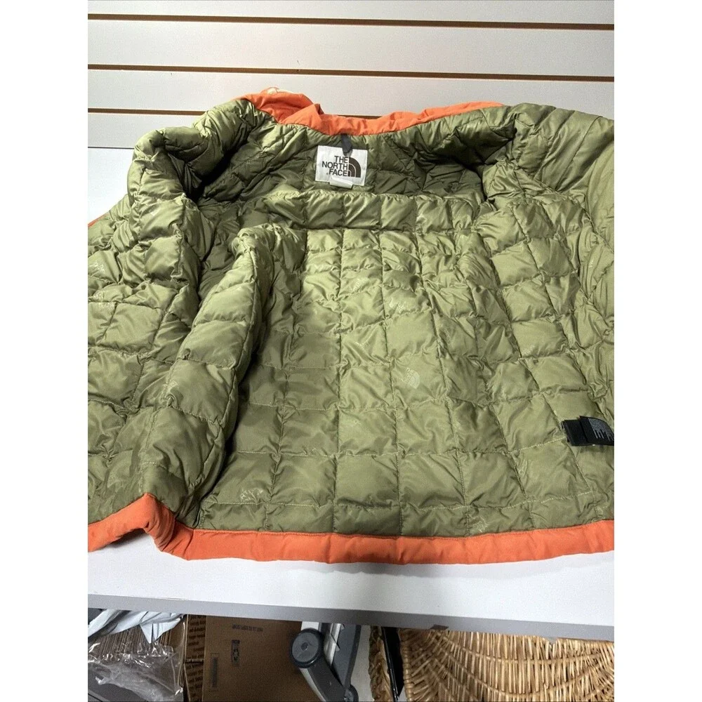 The North Face Thermoball Eco Parka Jacket Orange Green Men’s Large Utility